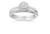 Matching Bridal Set Of Engagement And Wedding Ring - 2 White Gold Diamond Rings