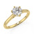 Yellow gold diamond solitaire in choice of diamond sizes with 6 claw secure setting