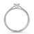 Princess cut ring - solitaire engagement style with square cut natural diamond in white gold ring