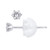Platinum Diamond Earrings Studs For Women 1/10 Carat