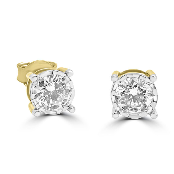 One Carat diamond stud earrings IGI certified G-H colour VS clartiy