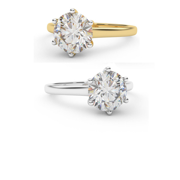 One carat diamond ring in 9ct gold