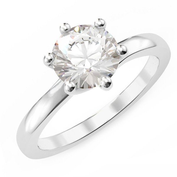 1 Carat Diamond Ring in 18ct White Gold with independant GIA or IGI diamond grading report min J colour I1 clarity