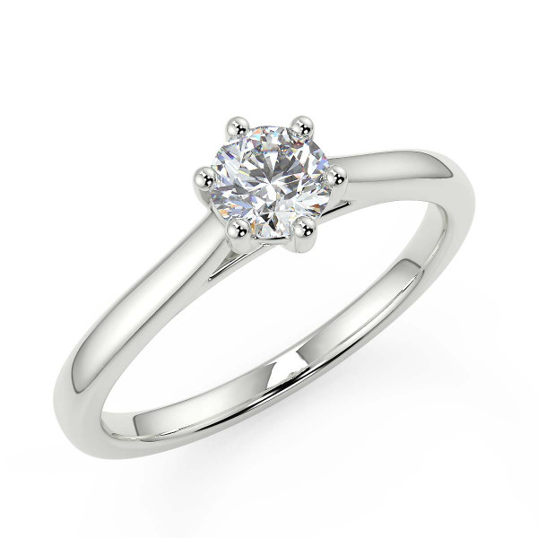 Engagement rings for her white gold diamond solitaire with a premium 1/4 carat natural diamond