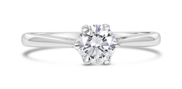 Premium 1/3 Carat Diamond Solitaire White Gold Engagement Ring