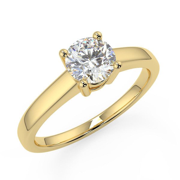 Luxury Yellow Gold Ladies Rings - Choice of natural diamonds in various sizes