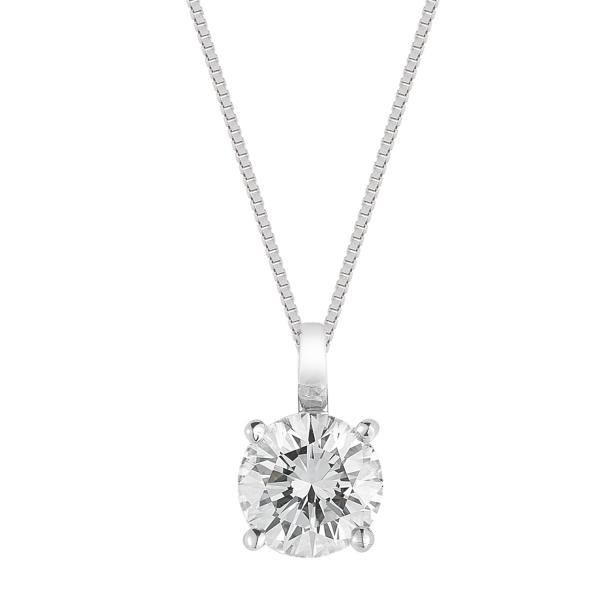 Diamond Solitaire Pendant White Gold Fg Vs/Si Quality (0.5 Carats)