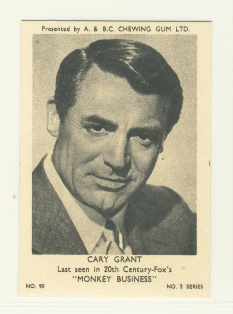 1954 A & BC Chewing Gum Film & TV Stars 2nd Series #90 Cary Grant  #*
