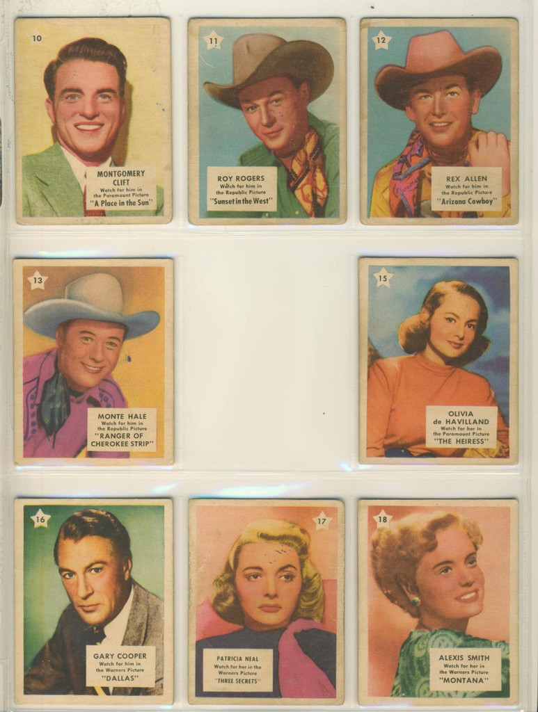 1951 Canada Shredded Wheat Co FC26-2 Movie Stars Lot 41 Set 48  #*