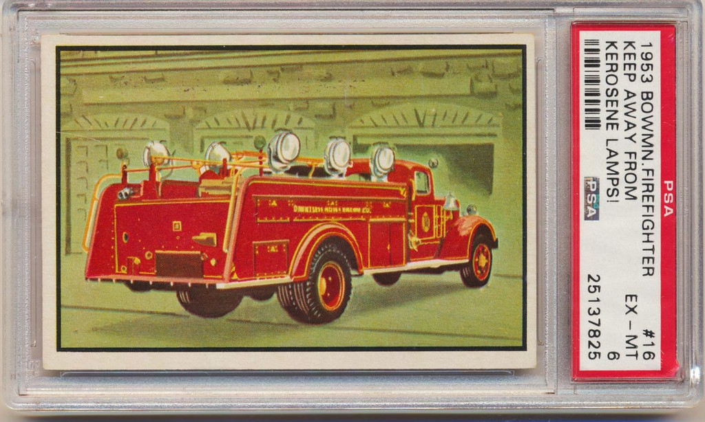 1953 Firefighters  #16  Keep Away From Kerosene Lamps!  PSA 6 EX-MT  #*