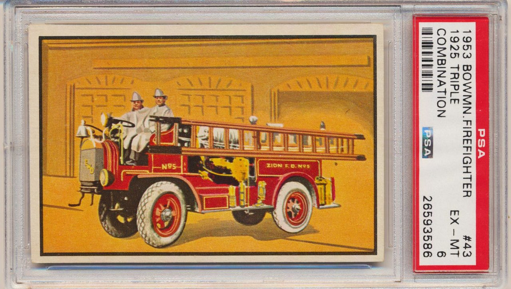 1953 Firefighters  #43  1925 Triple Combination  PSA 6 EX-MT  #*