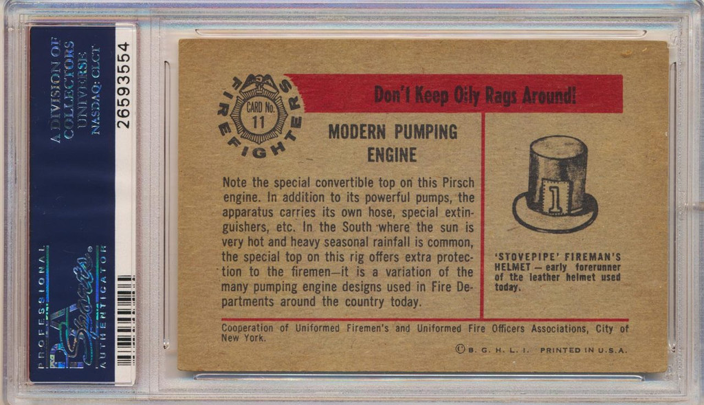 1953 Firefighters  #11  Modern Pumping Engine   PSA 4  VG-EX  #*