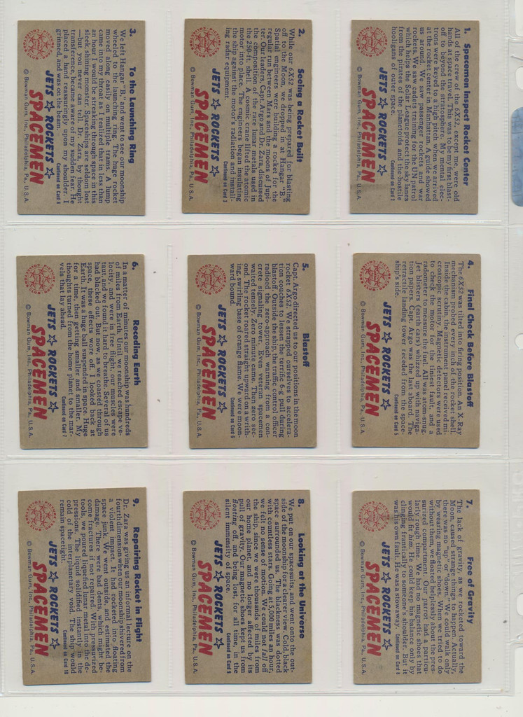 1951 Bowman Jets, Rockets, Spacemen  Set 108    #*sku6764