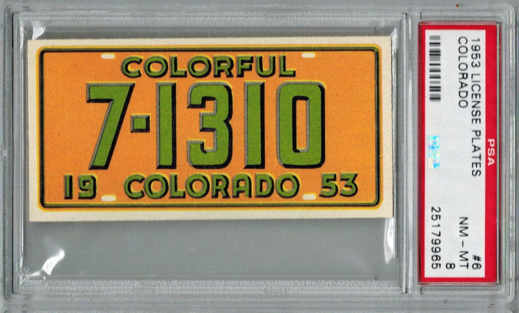 1953 License Plates #6  Colorada PSA 8 NM-MT  #*