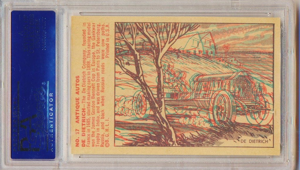 1953 ANTIQUE AUTOS #17 DE DIETRICH PSA 6 EX-MT   #*