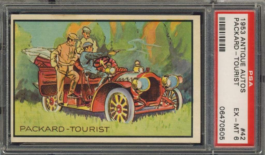 1953 ANTIQUE AUTOS #42 PACKARD TOURIST PSA 6 EX-MT   #*