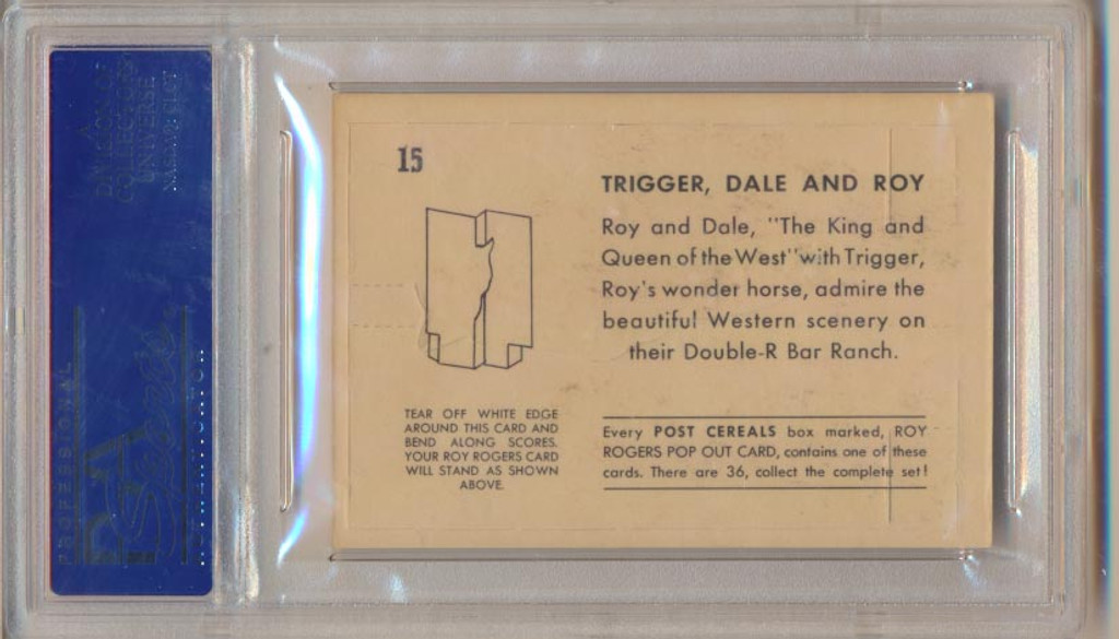 1952 ROY ROGERS #15 TRIGGER, DALE AND ROY PSA 5 EX    #*