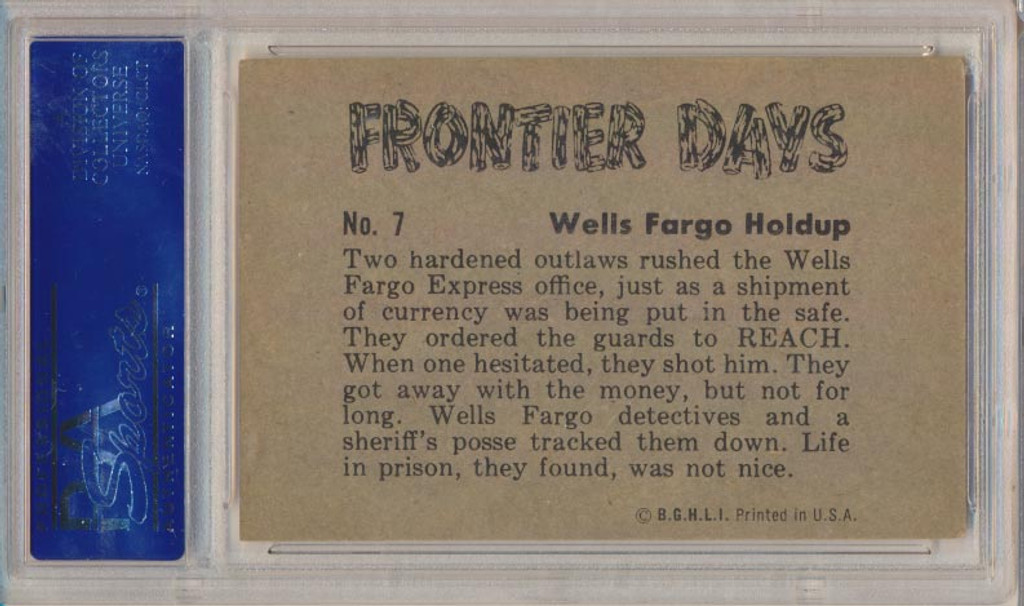 1953 Frontier Days #7 Wells Fargo Holdup PSA 5  EX   #*