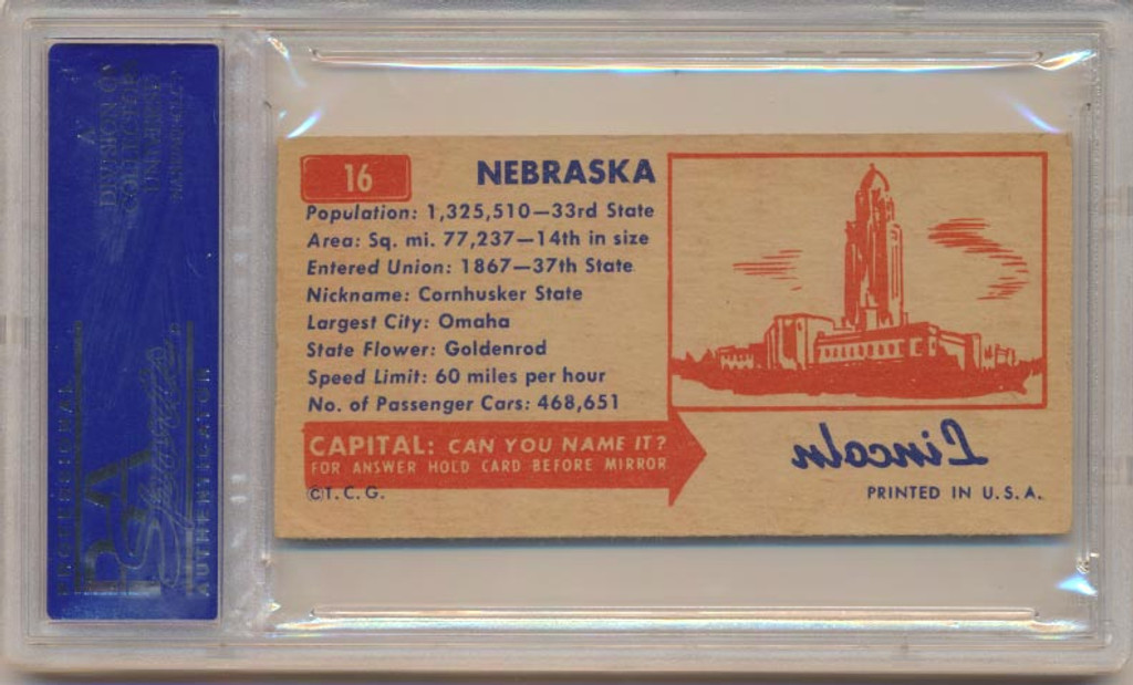 1953 License Plates #16 Nebraska PSA 4 VG-EX  #*