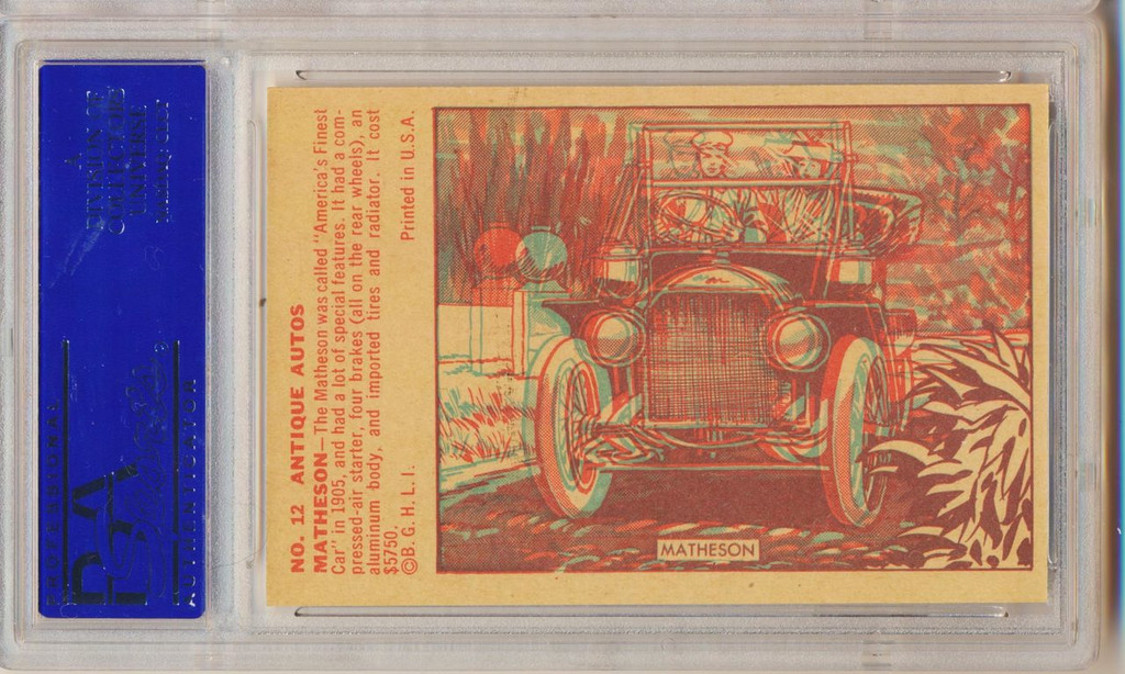 1953 ANTIQUE AUTOS #12 MATHESON PSA 8 O/C NM-MT  #*