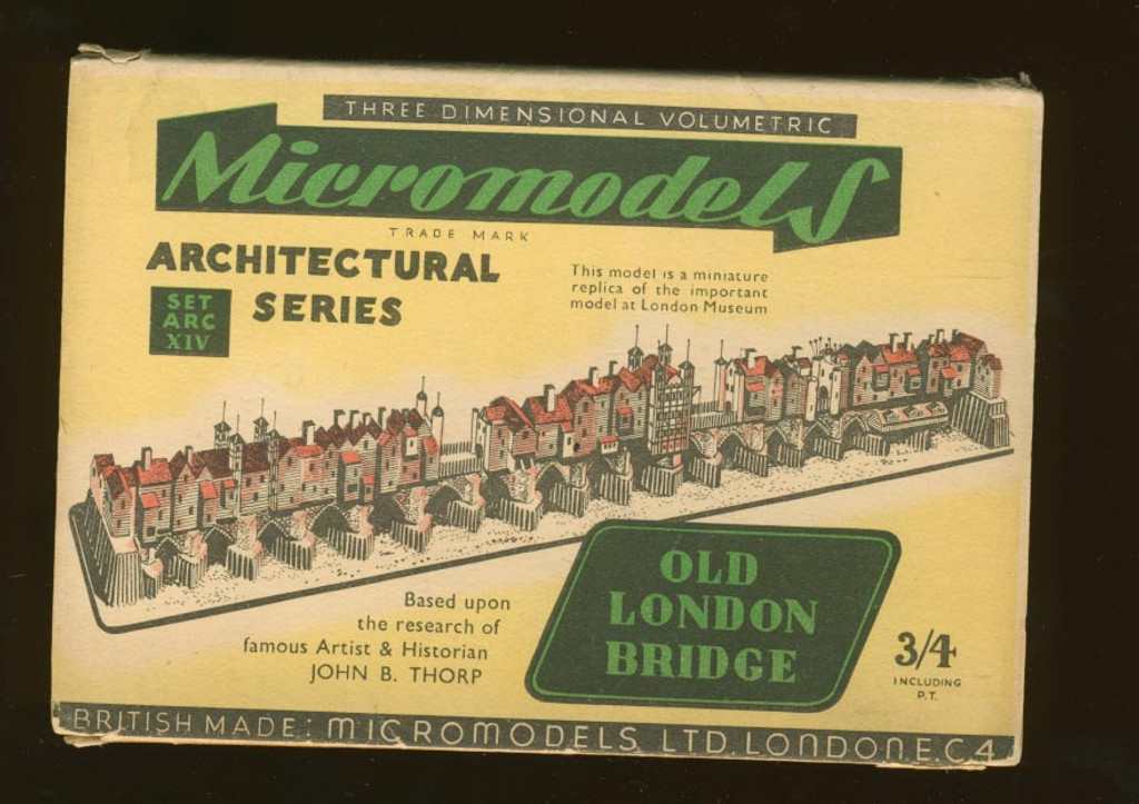 1951 ORIGINAL MICROMODE OLD LONDON BRIDGE SET ARC XIV  #*