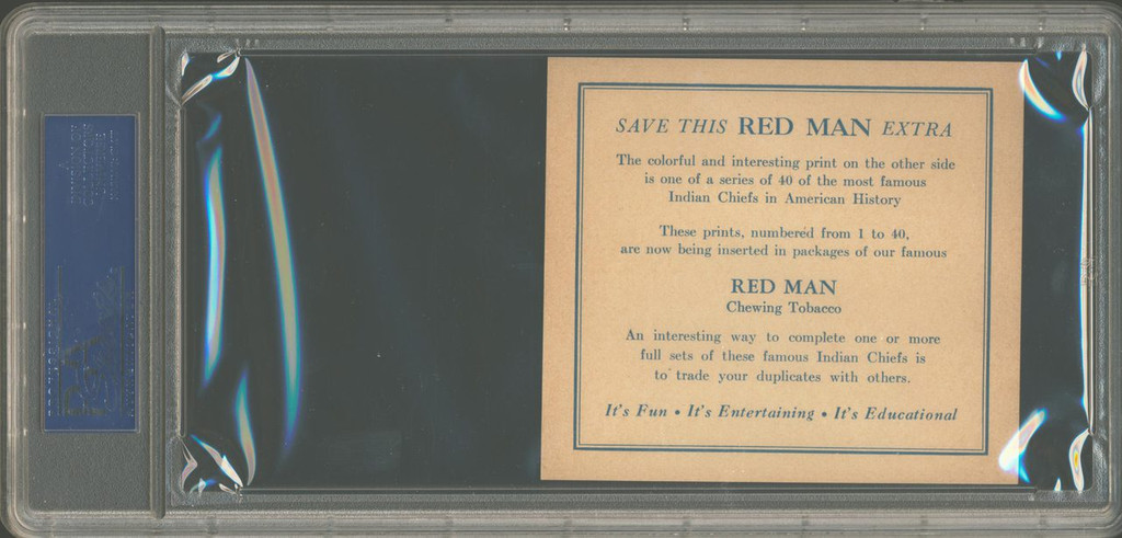 1954  RED MAN AMERICAN INDIAN CHIEFS T129 #9 KEOKUK'S SON...  PSA 6 EX-MT  #*
