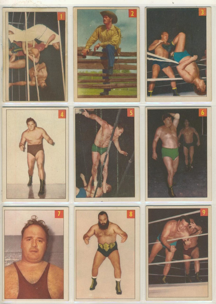 1954-55 Parthurst Wrestling Set 75 With 6 Lucky Premium Cards Total 81 Cards  #*