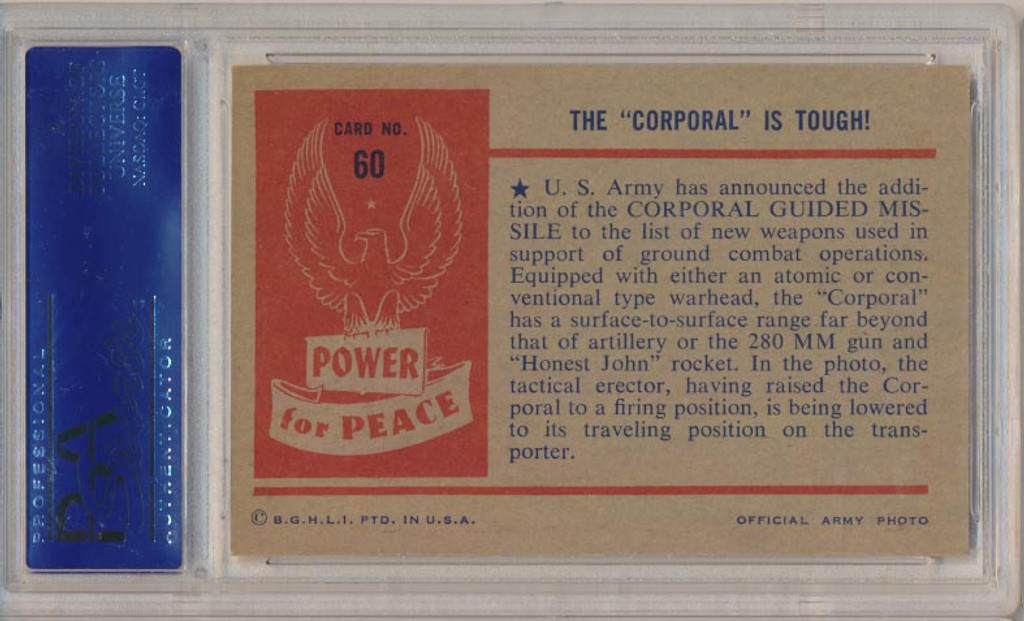 1954 Power For Peace #60 The "Corporal" PSA 7 NM   #*