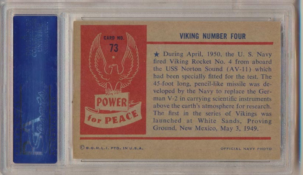 1954 Power For Peace #73 Viking Number Four PSA 7 NM   #*