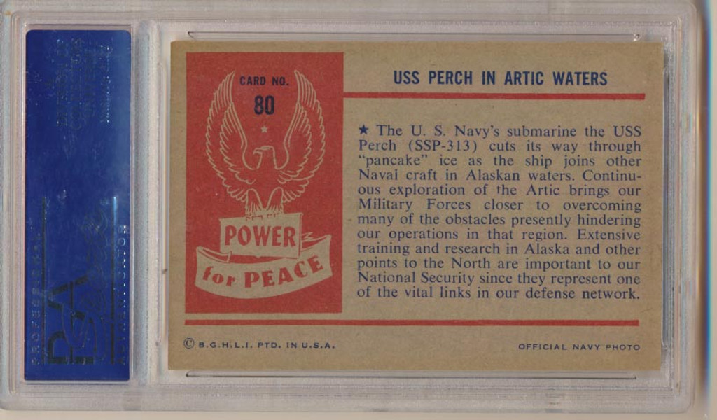 1954 Power For Peace #80 USS Perch PSA 7 NM   #*