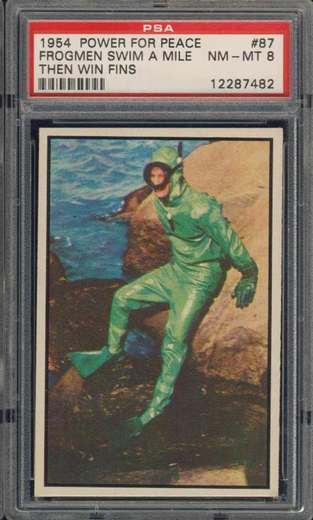 1954 Power For Peace #87 Frogmen Swim PSA 8 NM-MT   #*