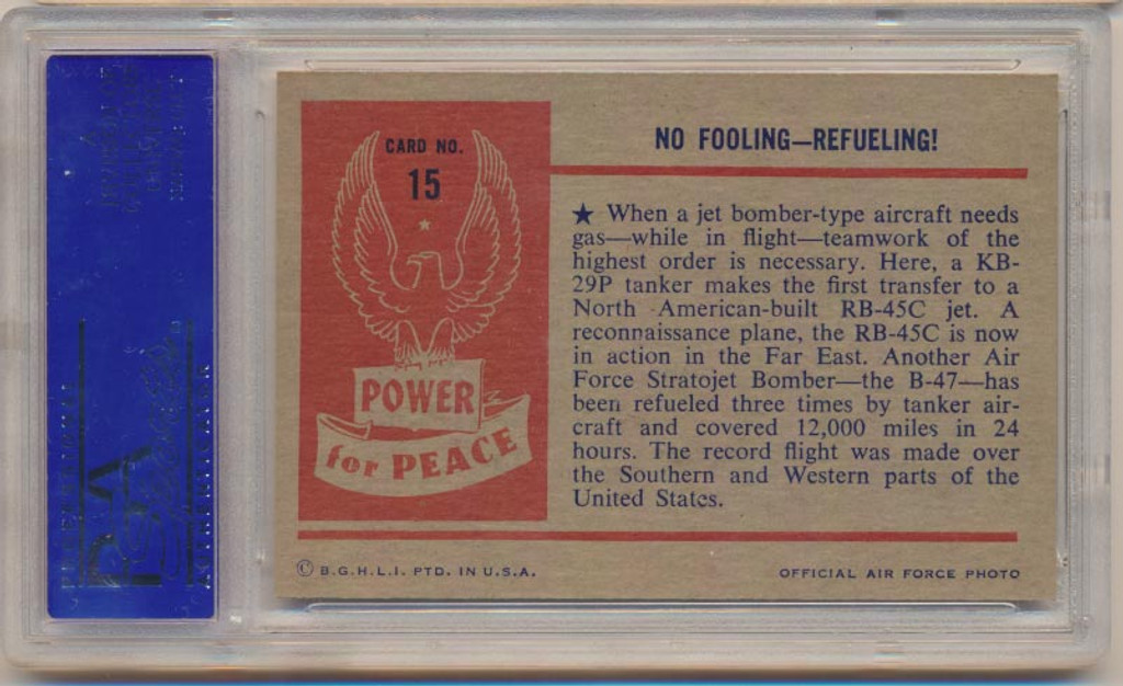 1954 Power For Peace #15 No Fooling-Refueling!  PSA 8 NM-MT   #*