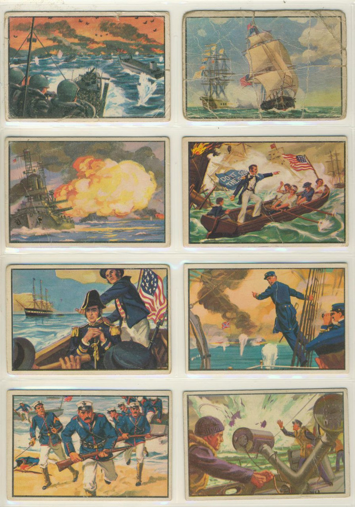 1954 Bowman U.S. Naval Victories Set (48) #3 Set Low Grade   #*