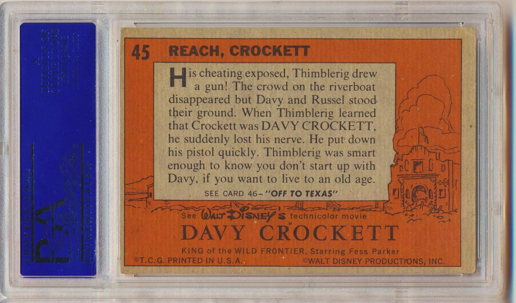1956 Davy Crockett (Orange) #45  Reach, Crockett  PSA 5 EX  #*
