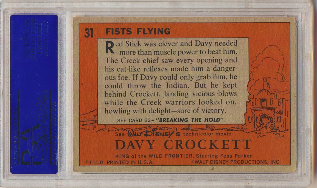 1956 Davy Crockett (Orange) #31  Fists Flying  PSA 5 EX   #*