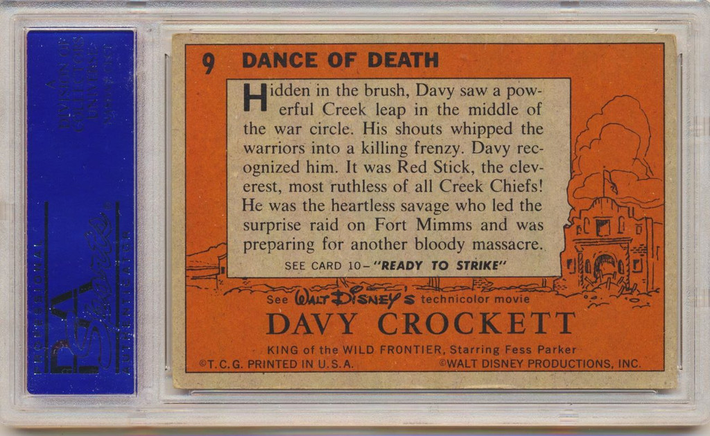 1956 Davy Crockett (Orange) #9  Danace Of Death  PSA 5 EX  #*