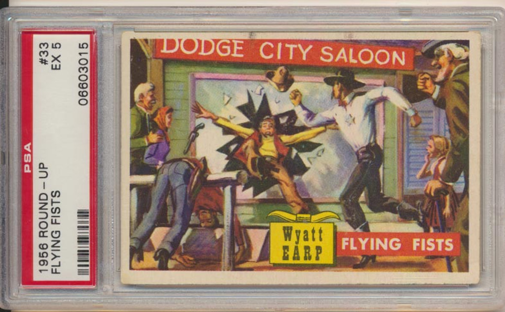 1956 Round-Up #33 Flying Fists  PSA 5 EX  #*