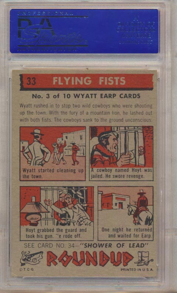 1956 Round-Up #33 Flying Fists  PSA 5 EX  #*