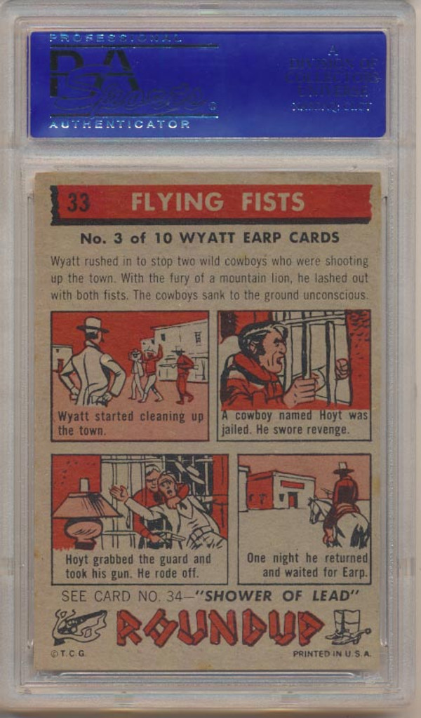 1956 Round-Up #33 Flying Fists  PSA 6 EX-MT   #*