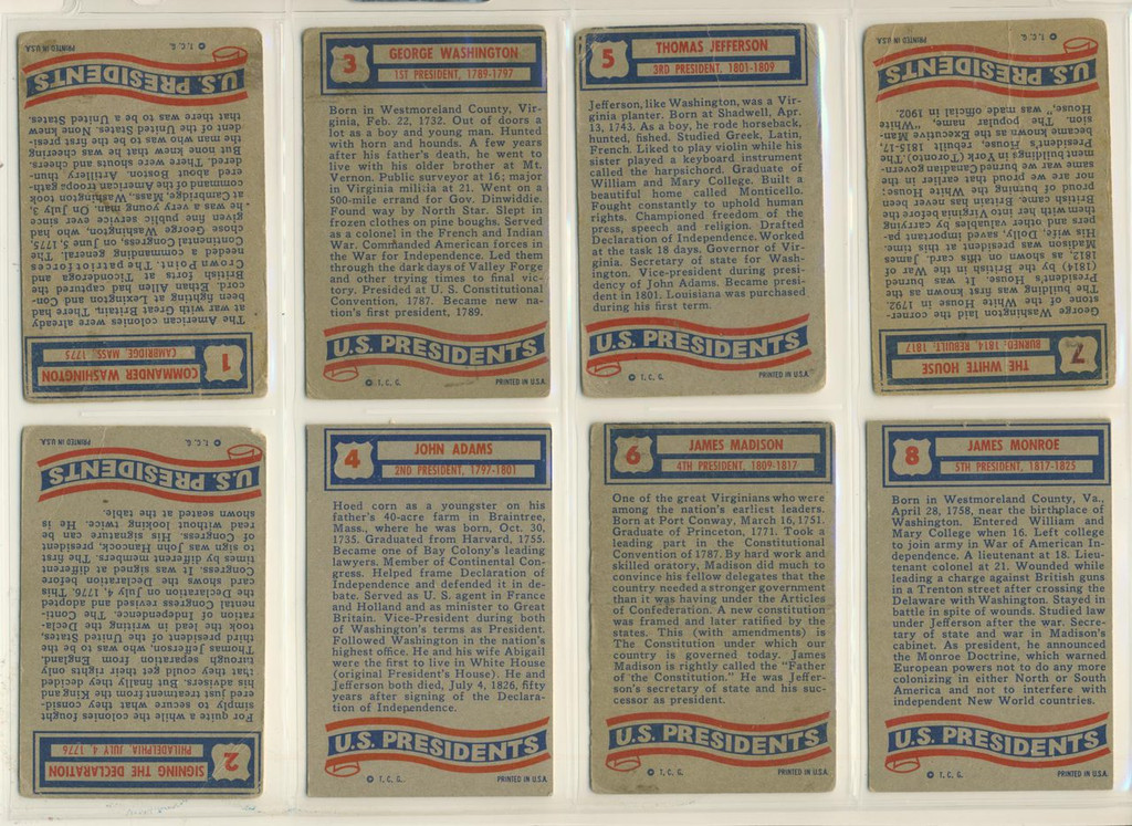 1956 Topps U S Presidents Set 35/36 Low Grade  #*sku24464