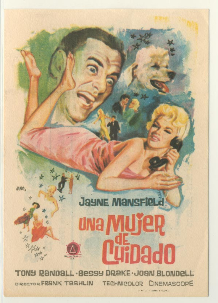 1957 Film Poster Cina Napoles, Spain Will Success Spoil Rock Hunter? Jayne Mansfield  #*