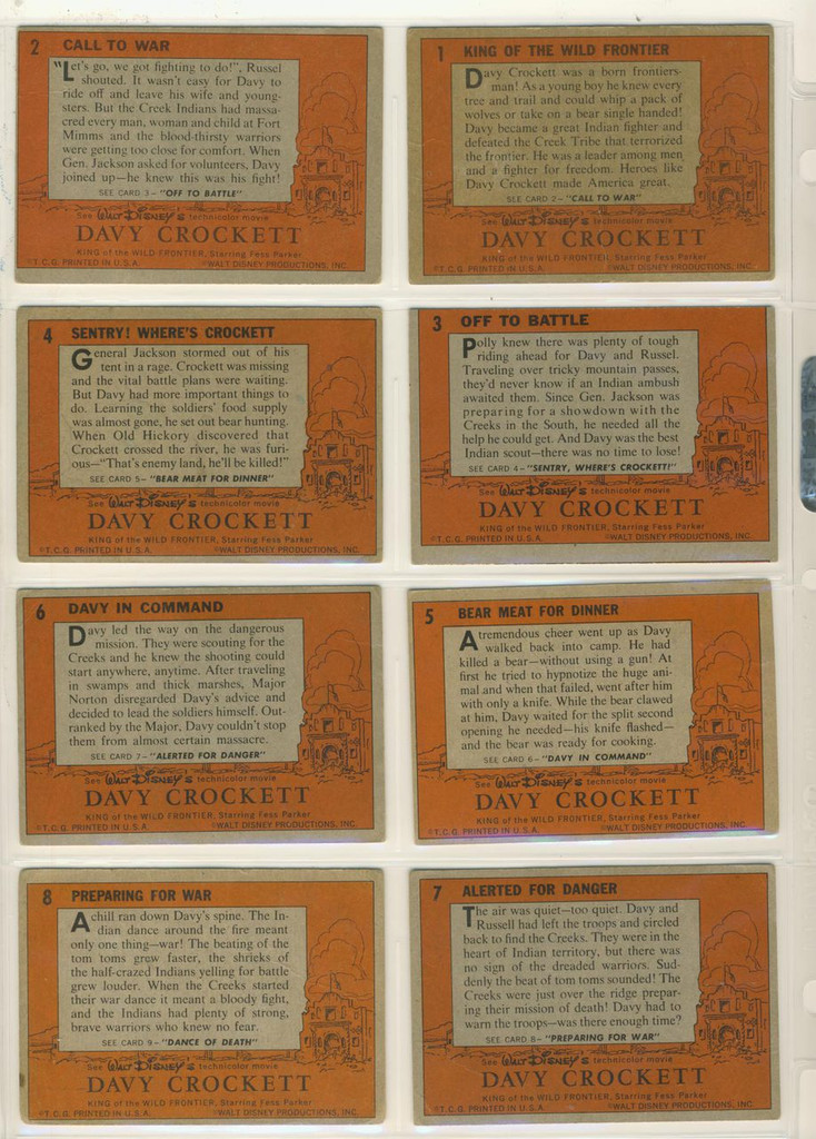 1956 Topps Davy Crockett (Orange Back) Set 80 Low Grade   #*#sku28987