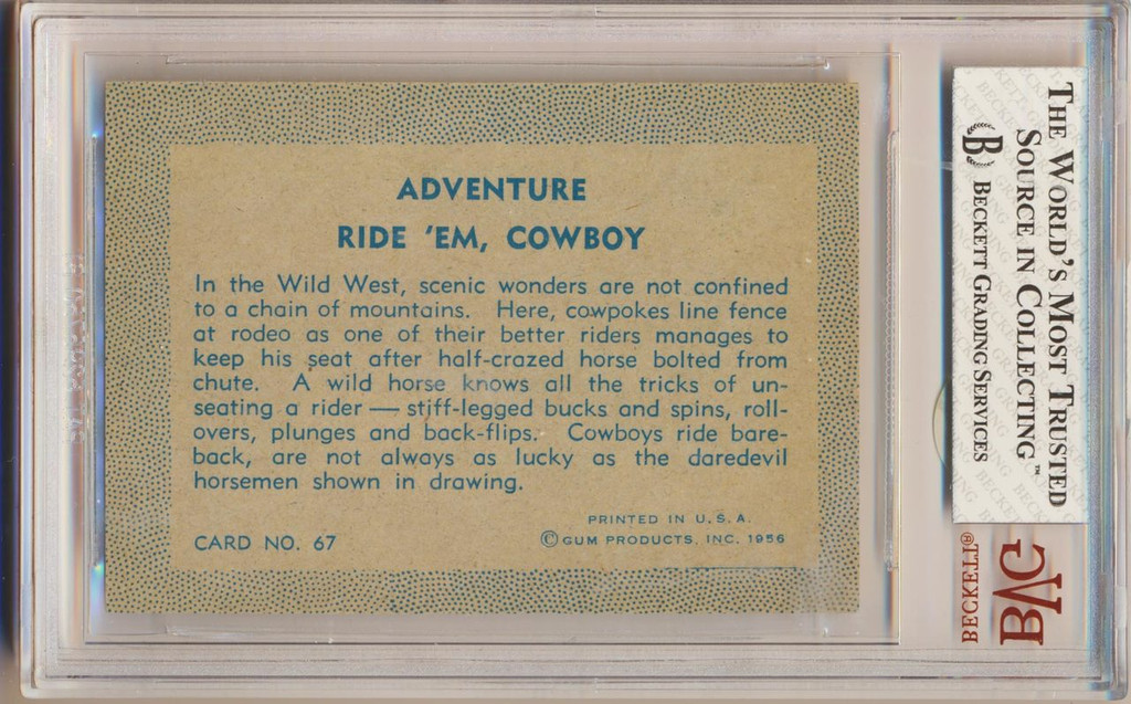 1956 Adventure #67 RIDE EM COWBOY  BVC 7 NM   #*
