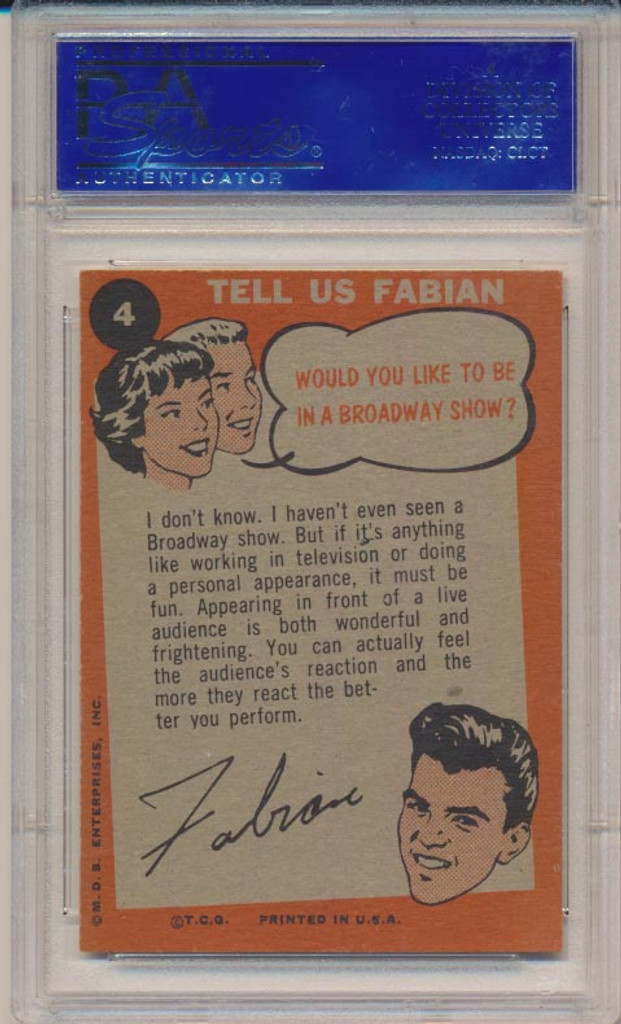 1959 Fabian #4 Shopping For Shirts PSA 8 NM-MT  #*#*