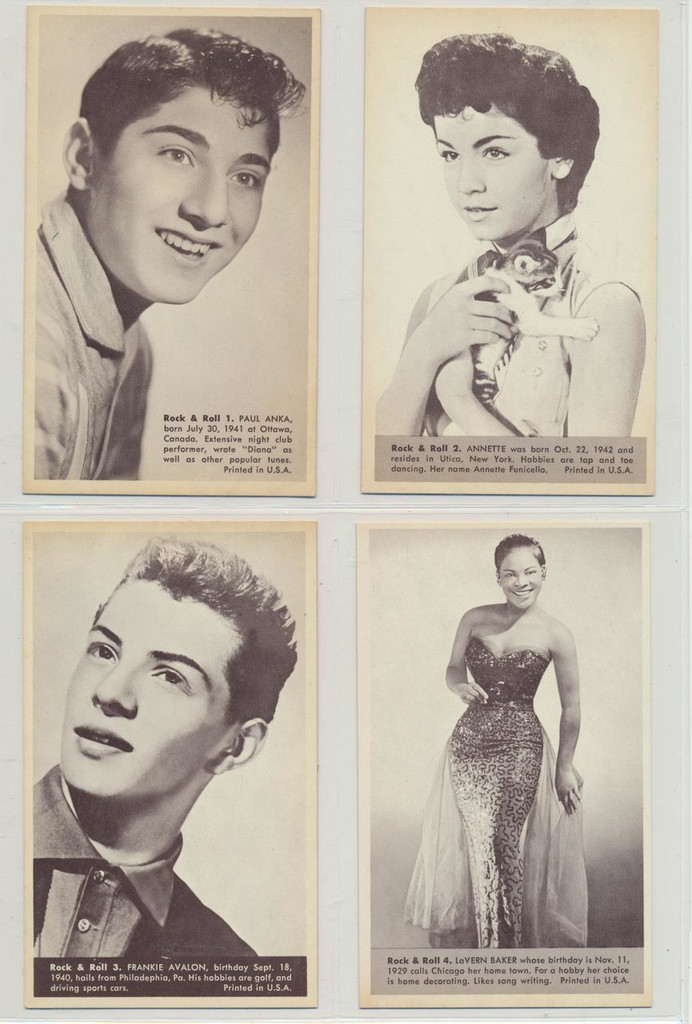 1959 Nu-Cards Rock and Roll Stars  Set of 64 Cards  #*sku37631