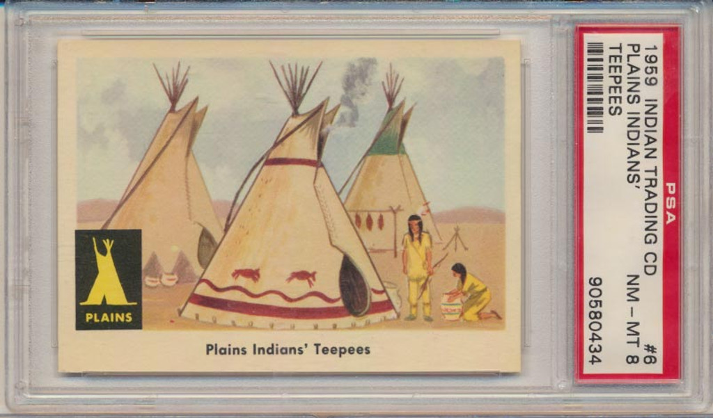 1959 INDIAN'S #6 PLAINS INDIANS  PSA 8 NM-MT  #*#