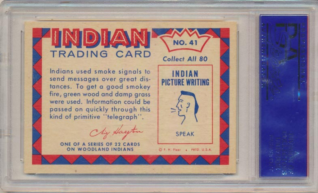 1959 INDIAN'S #41 SMOKE SIGNALS  PSA 8 NM-MT  #*#