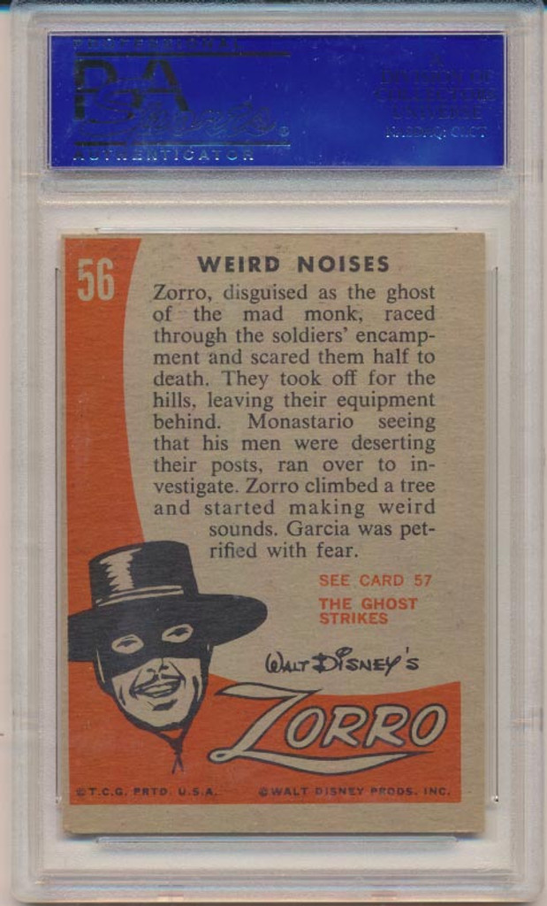 1958 Zorro #56  Weird Noises PSA 5 EX  #*