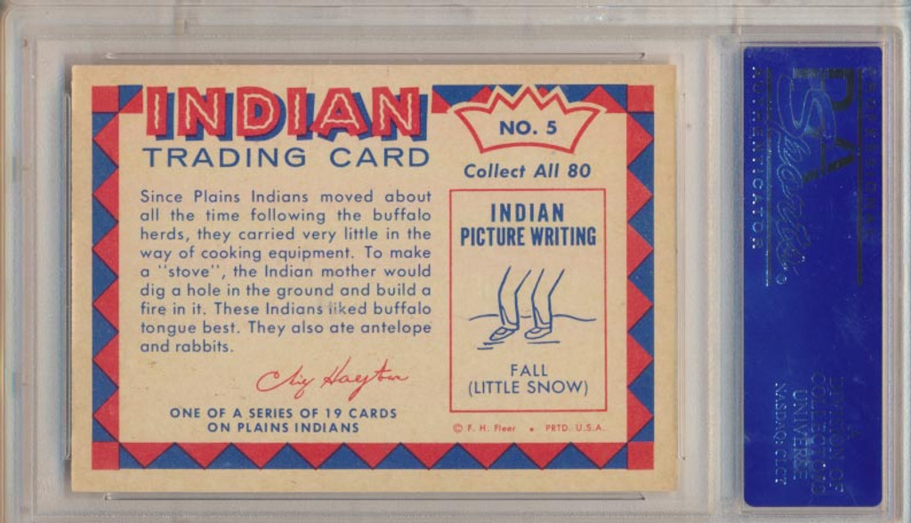 1959 INDIAN'S #5 INDIAN WOMAN & STONE  PSA 8 NM-MT   #*