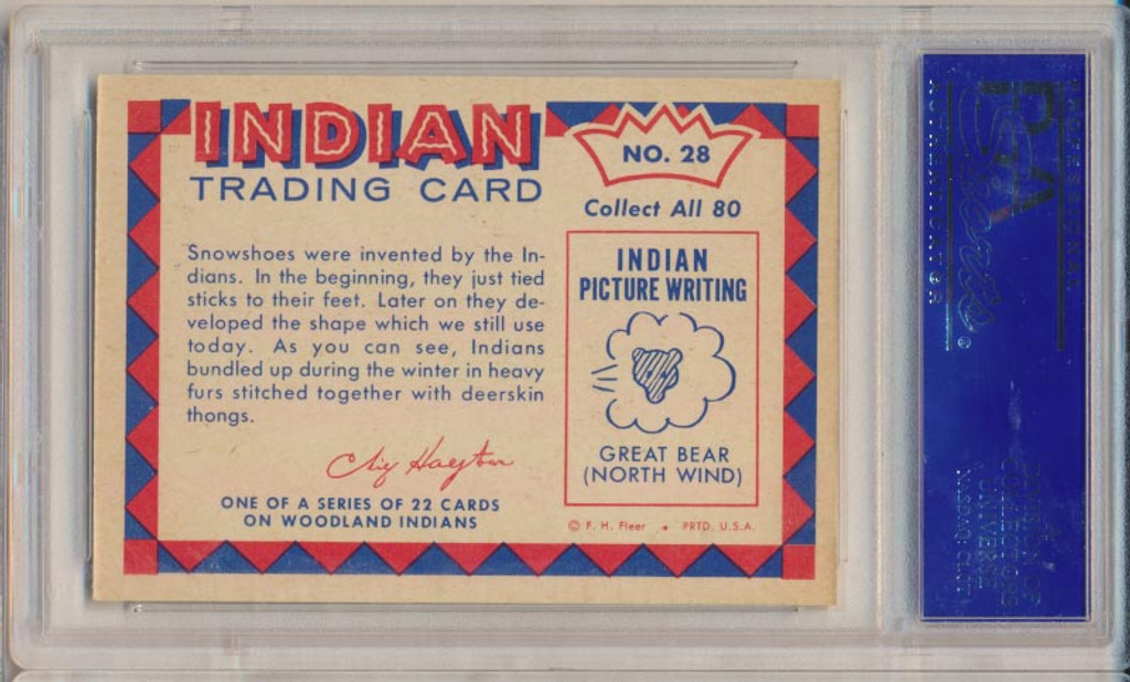 1959 INDIAN'S #28 INDIAN IN WINTER  PSA 8 NM-MT   #*